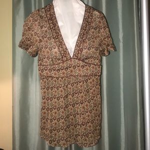 Halogen Chiffon V-neck Blouse